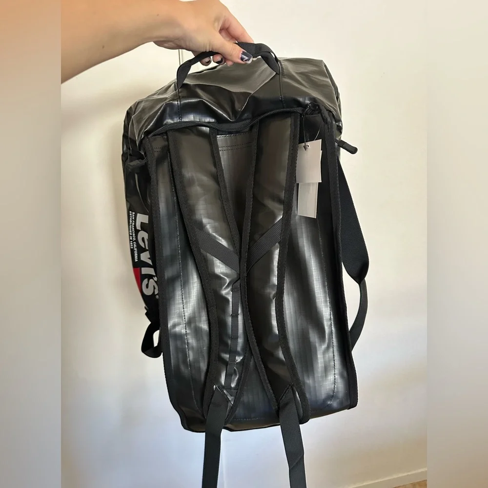 Levi’s black duffel bag backpack